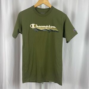Champion Small Mountain Graphic Tee Shirt Nature Landscape Outdoor Earth Tone